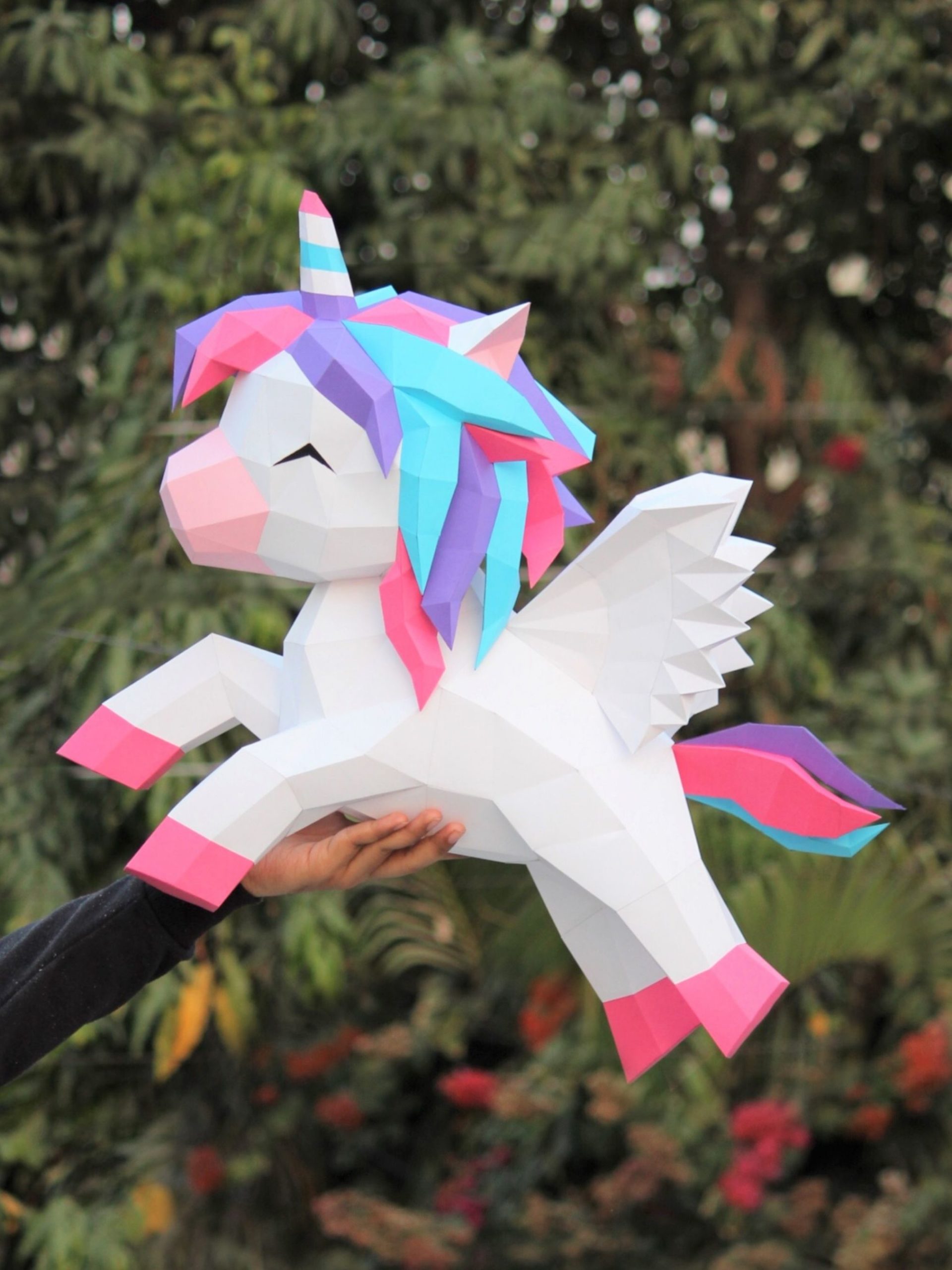 Unicorn Papercraft Model Template Svg Pdf Epicgami